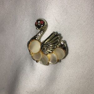 Swan Mother of Pearl Brooch/Pin